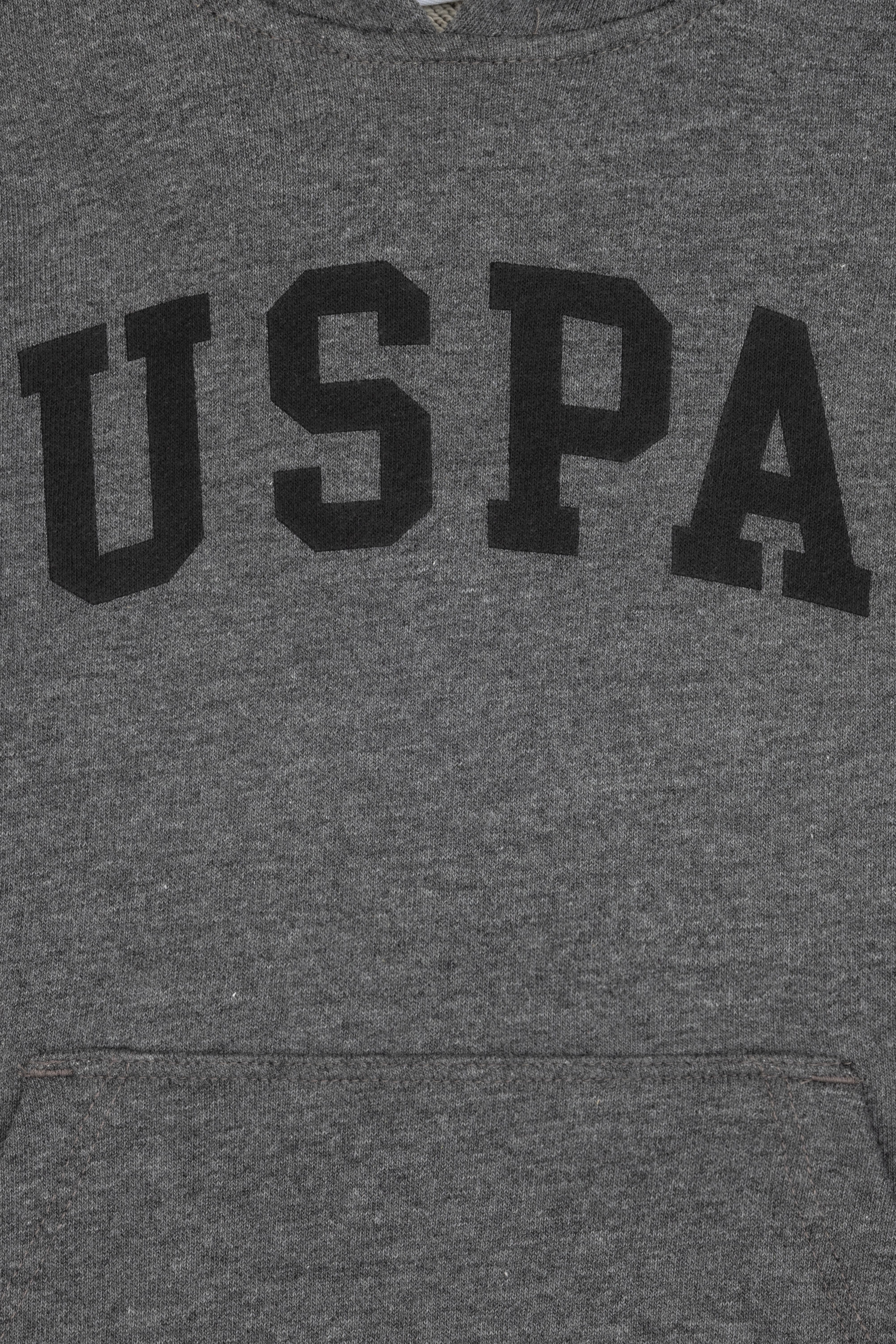 Erkek Çocuk Antrasit Melanj Kapüşonlu Basic Sweatshirt - Image 4
