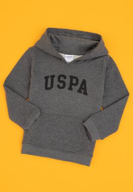 Erkek Çocuk Antrasit Melanj Kapüşonlu Basic Sweatshirt - 50314005009