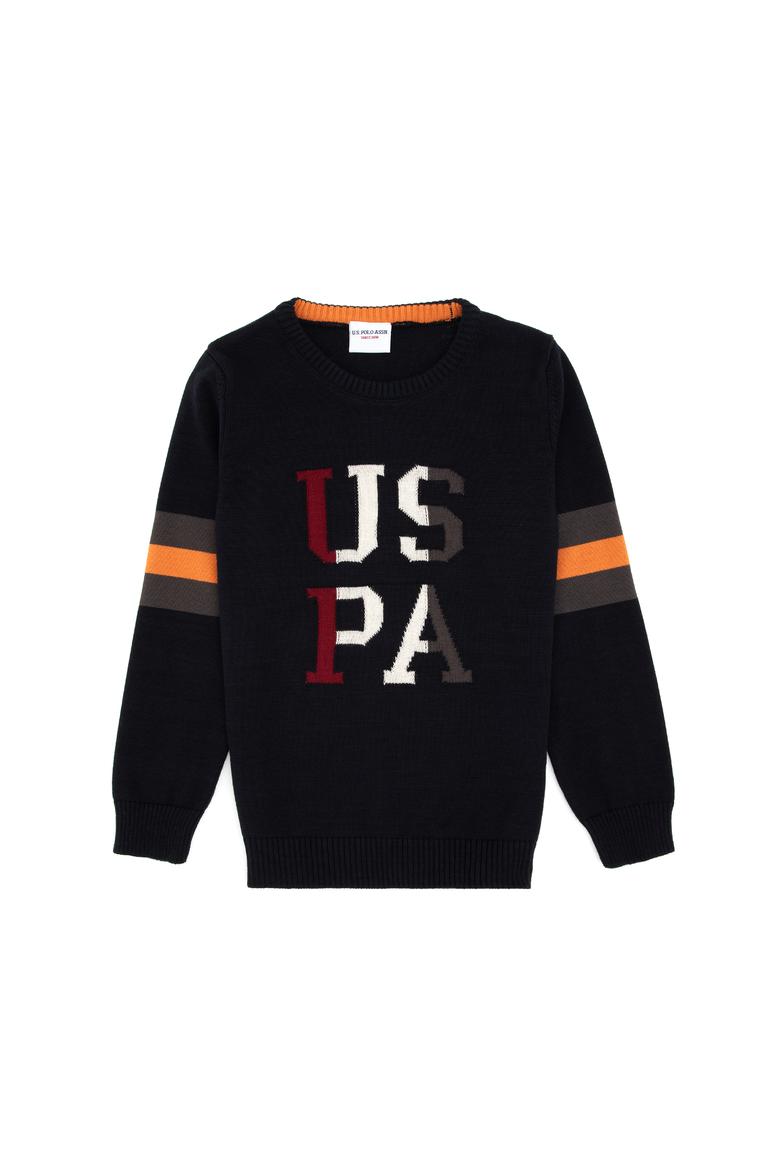 Erkek Çocuk Lacivert Bisiklet Yaka Kazak - 50317165006