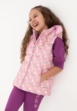 Kız Çocuk Pembe Kapüşonlu Şişme Yelek - 50313062014