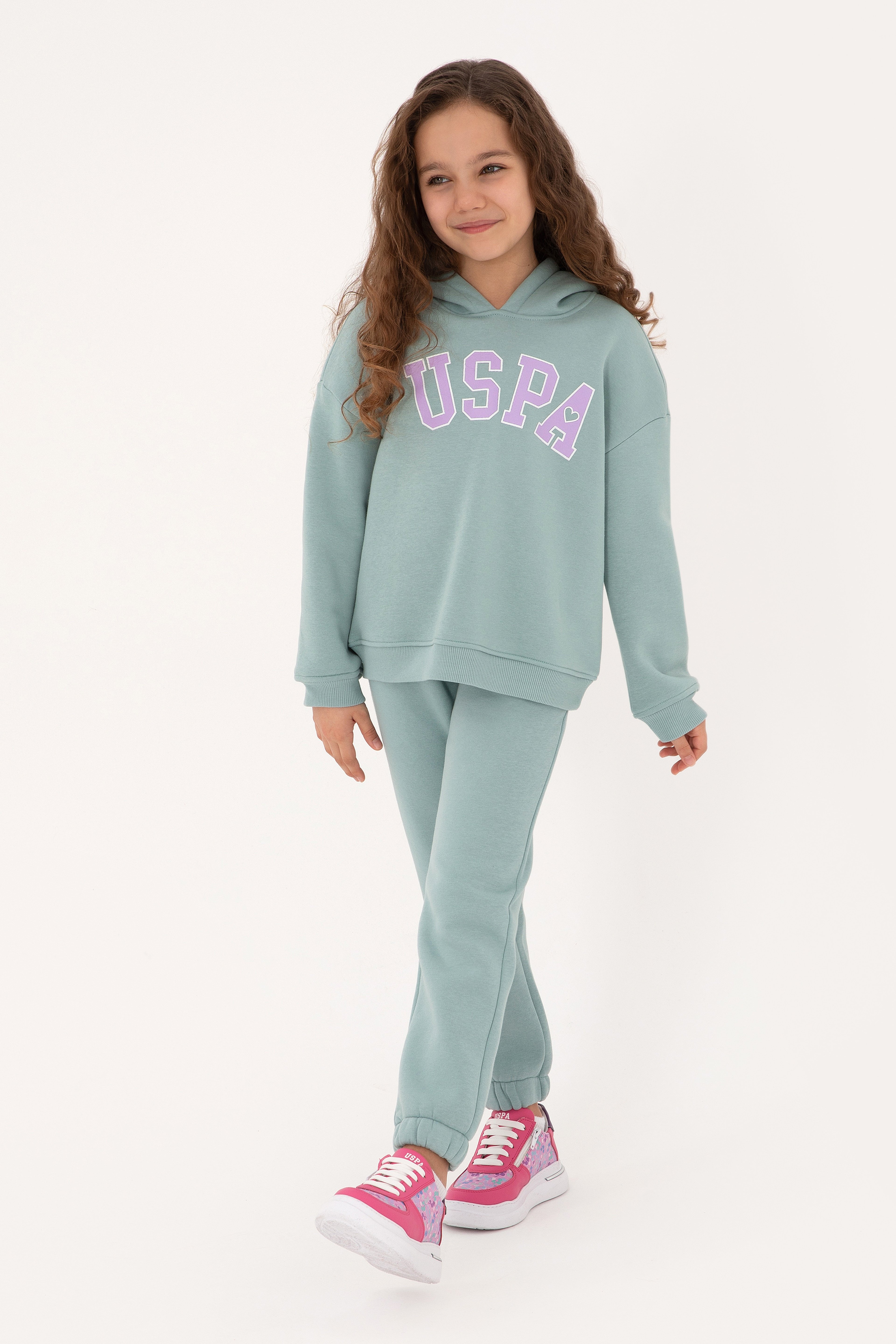 Kız Çocuk Mint Şardonlu Jogger Eşofman Altı - Image 2
