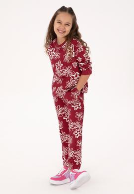 Kız Çocuk Koyu Frambuaz Jogger Eşofman Altı - 50317934008