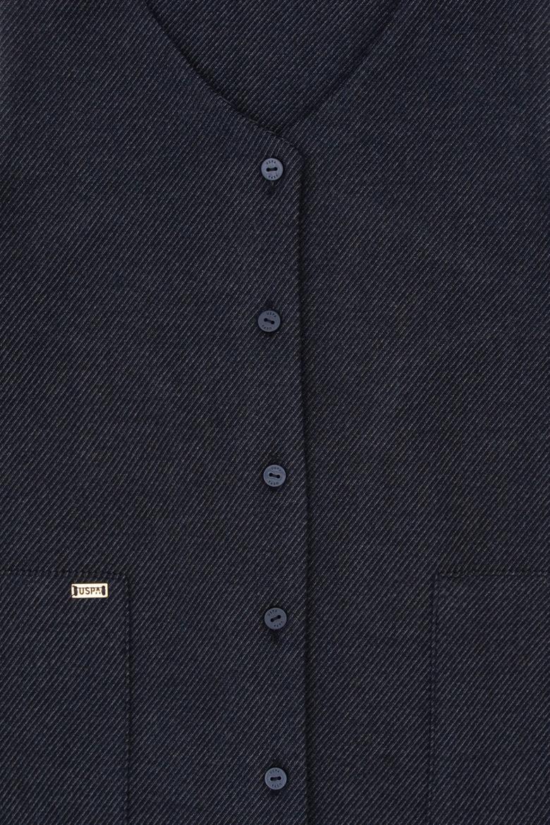 Kız Çocuk Lacivert Dokuma Elbise - 50314319004