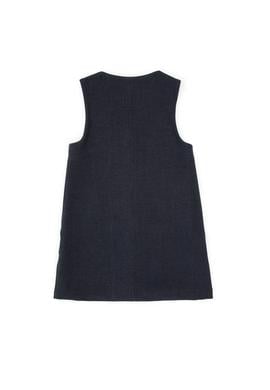 Kız Çocuk Lacivert Dokuma Elbise - 50314319004