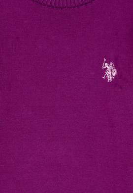 Kız Çocuk Menekşe Bisiklet Yaka Basic Kazak - 50316808013