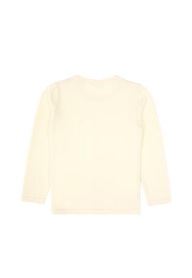 Kız Çocuk Krem Düğmeli Bisiklet Yaka Triko Hırka - 50316292054