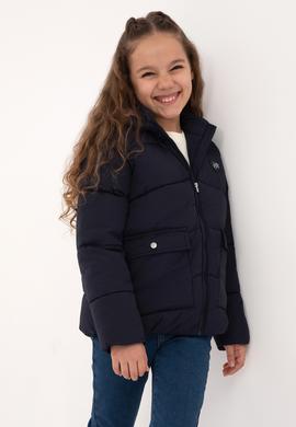 Kız Çocuk Lacivert Kapüşonlu Mont - 50313057006