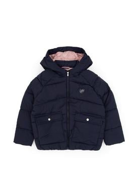 Kız Çocuk Lacivert Kapüşonlu Mont - 50313057006