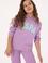 Kız Çocuk Lila Şardonlu Kapüşonlu Sweatshirt