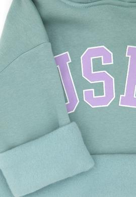 Kız Çocuk Şardonlu Kapüşonlu Mint Sweatshirt - 50317890037