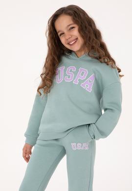 Kız Çocuk Şardonlu Kapüşonlu Mint Sweatshirt - 50317890037