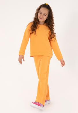 Kız Çocuk Turuncu Şeritli Eşofman Altı - 50317901026