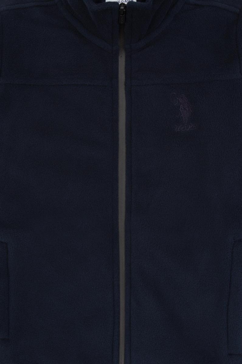 Kız Çocuk Açık Lacivert Fermuarlı Polar Sweatshirt