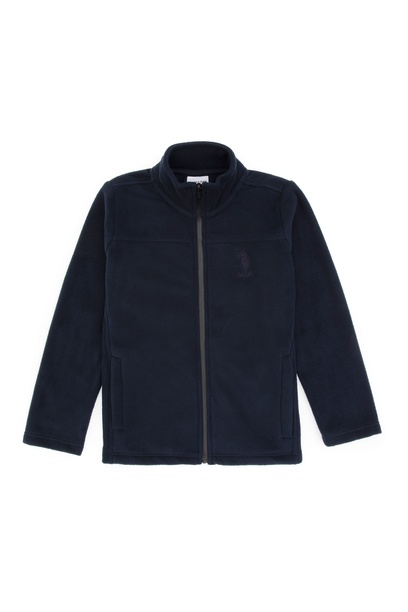 Kız Çocuk Açık Lacivert Fermuarlı Polar Sweatshirt