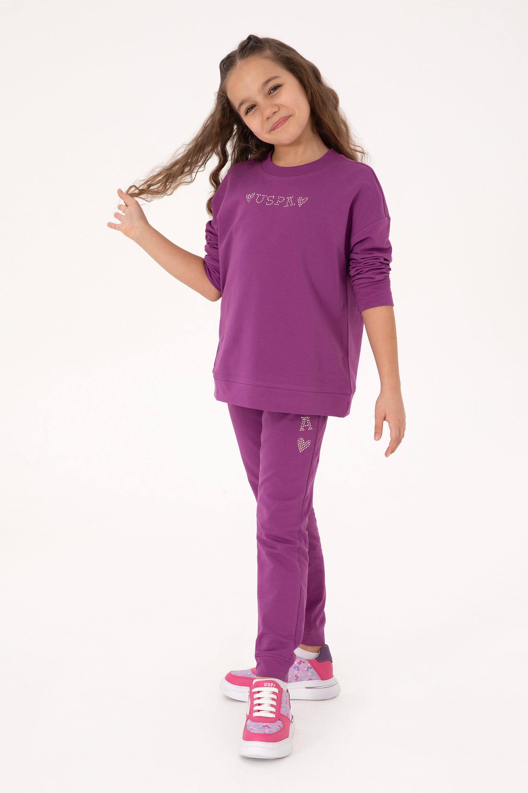 شلوار ورزشیمدل Violet Jogger Flare دخترانه یو اس پولو | U.S. Polo Assn. - تصویر 2