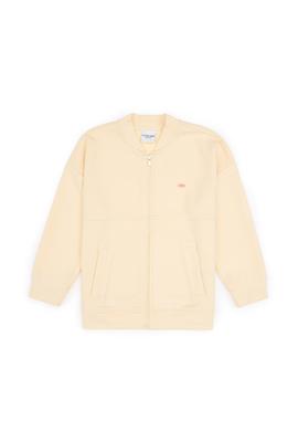 Kız Çocuk Ekru Fermuarlı Örme Hırka - 50317869012