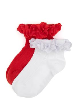 Kız Çocuk Beyaz 2'li Patik Çorap - 50318079007