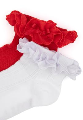 Kız Çocuk Beyaz 2'li Patik Çorap - 50318079007