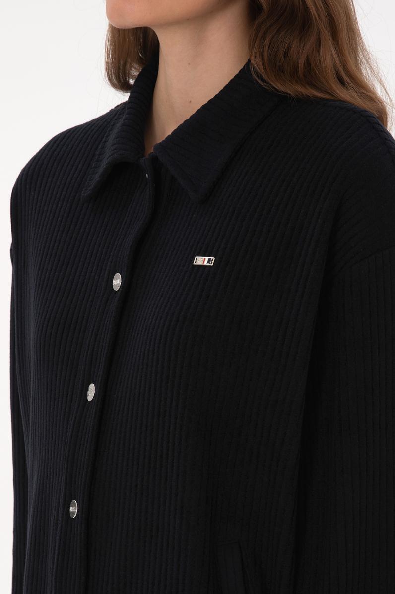 Kadın Siyah Örme Gömlek