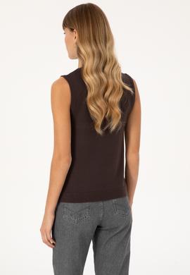 Kadın Koyu Kahverengi Kazak - 50314625031