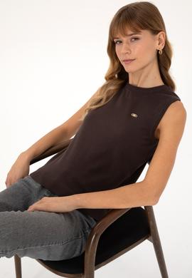 Kadın Koyu Kahverengi Kazak - 50314625031