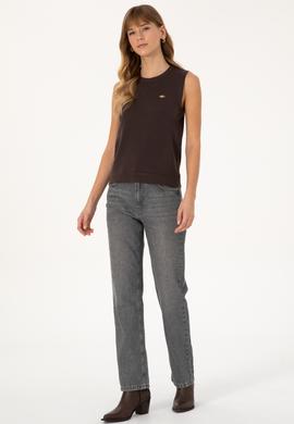 Kadın Koyu Kahverengi Kazak - 50314625031