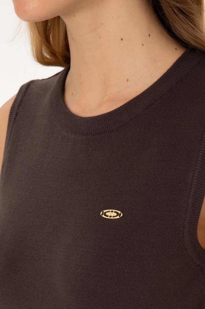 Kadın Koyu Kahverengi Kazak