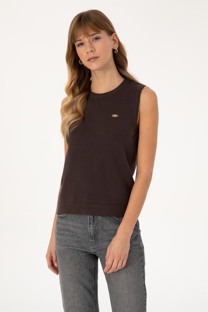 Kadın Koyu Kahverengi Kazak