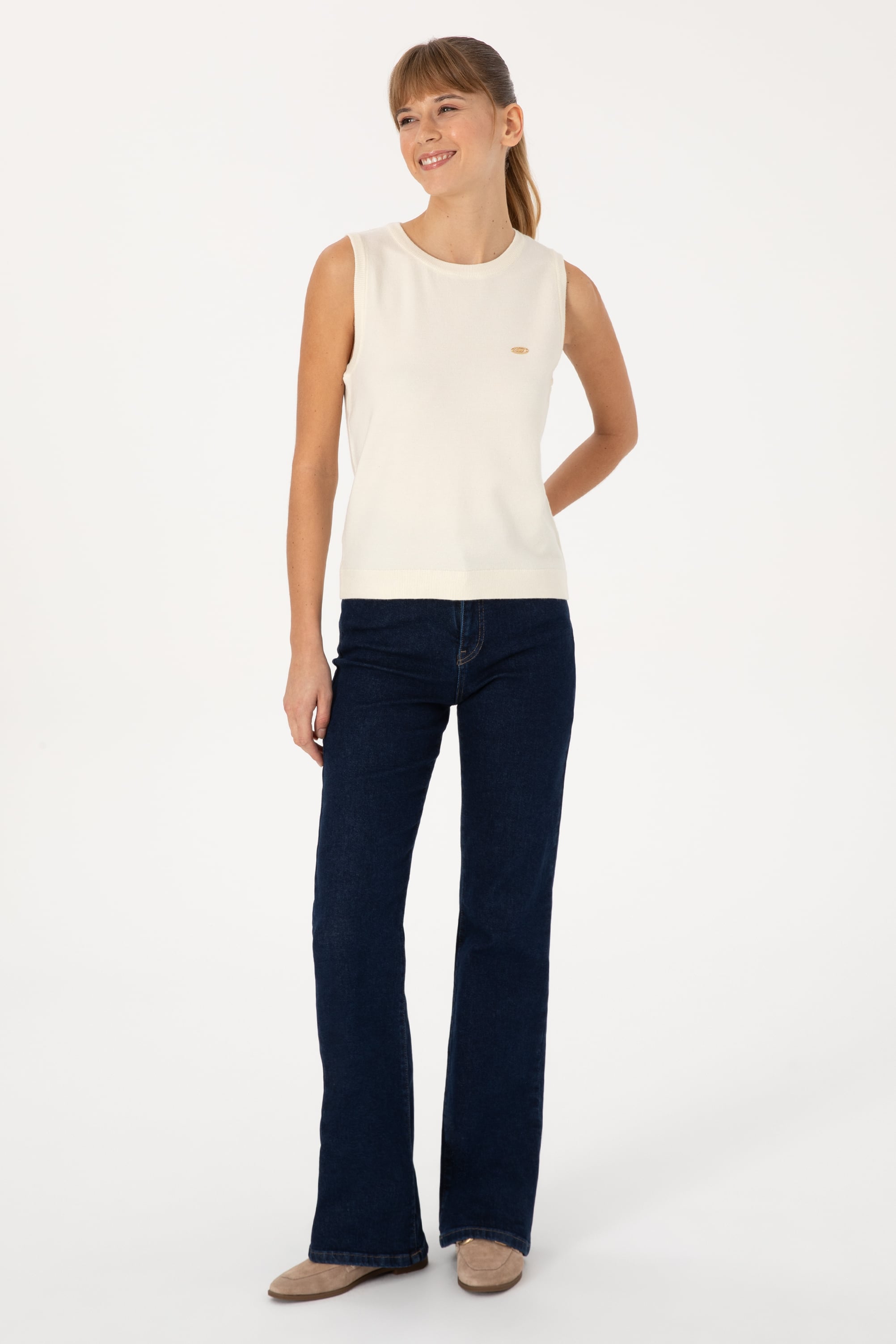 Kadın Krem Kazak - 50314625027