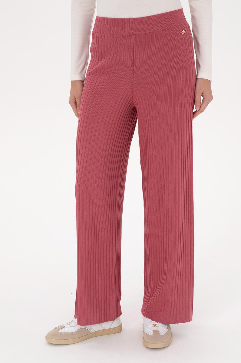 Kadın Pembe Triko Pantolon