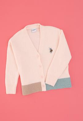 Kız Çocuk Açık Pembe Triko Hırka - 50316267005