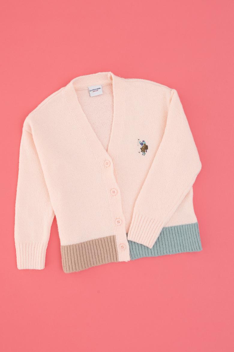 Kız Çocuk Açık Pembe Triko Hırka