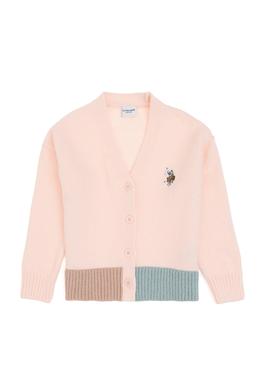 Kız Çocuk Açık Pembe Triko Hırka - 50316267005