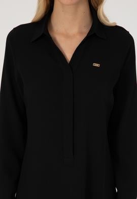 Kadın Siyah Dokuma Elbise - 50316609006