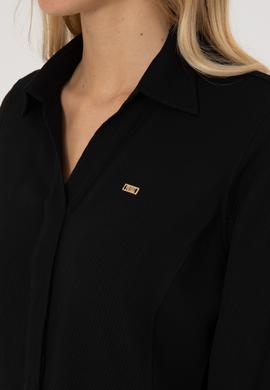 Kadın Siyah Dokuma Elbise - 50316609006