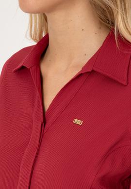 Kadın Koyu Frambuaz Dokuma Elbise - 50316609012