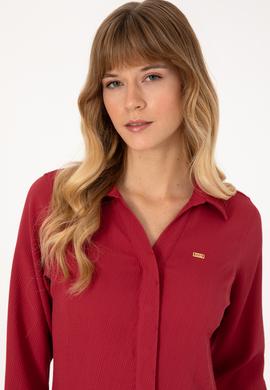 Kadın Koyu Frambuaz Dokuma Elbise - 50316609012