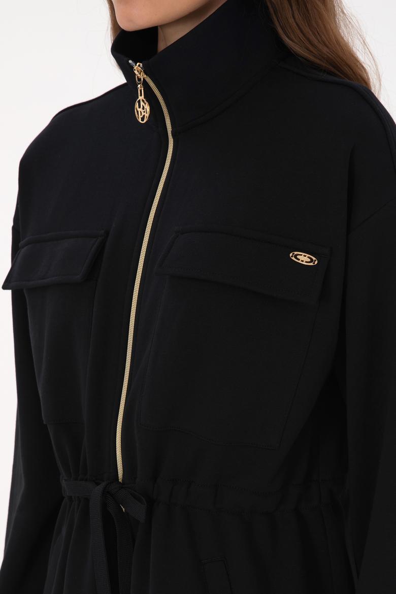 Kadın Siyah Örme Hırka - 50318035001