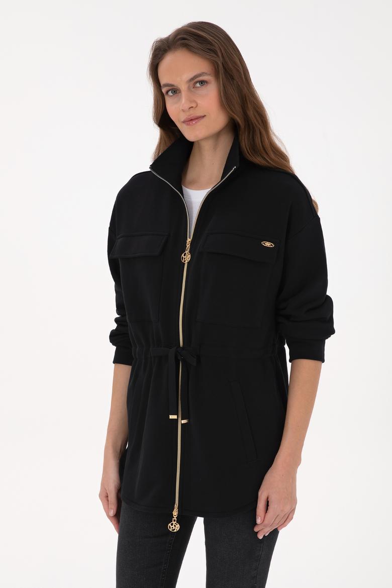 Kadın Siyah Örme Hırka - 50318035001