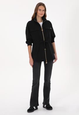 Kadın Siyah Örme Hırka - 50318035001