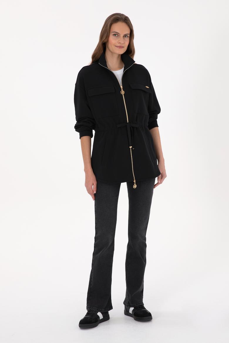 Kadın Siyah Örme Hırka - 50318035001