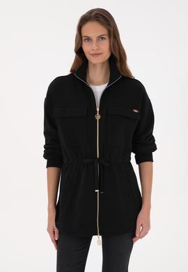 Kadın Siyah Örme Hırka - 50318035001