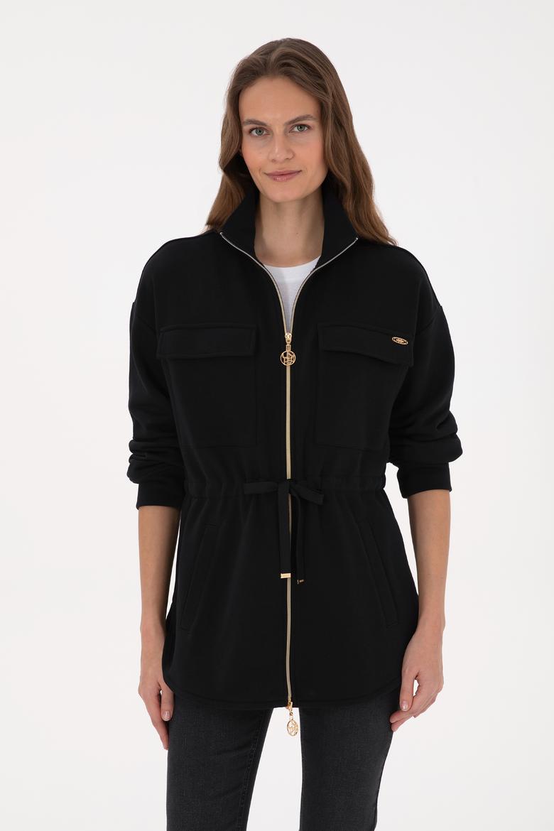 Kadın Siyah Örme Hırka