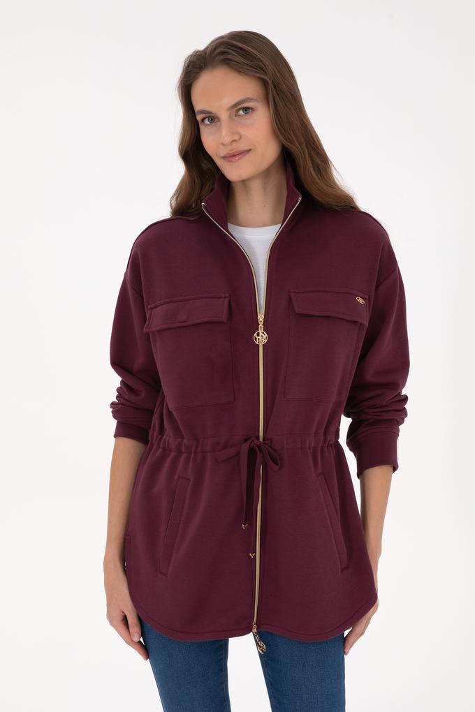 Kadın Bordo Örme Hırka