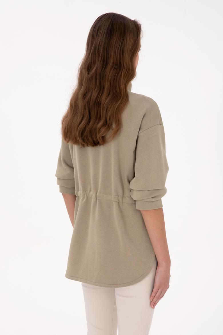 Kadın Açık Haki Örme Hırka - 50318035017