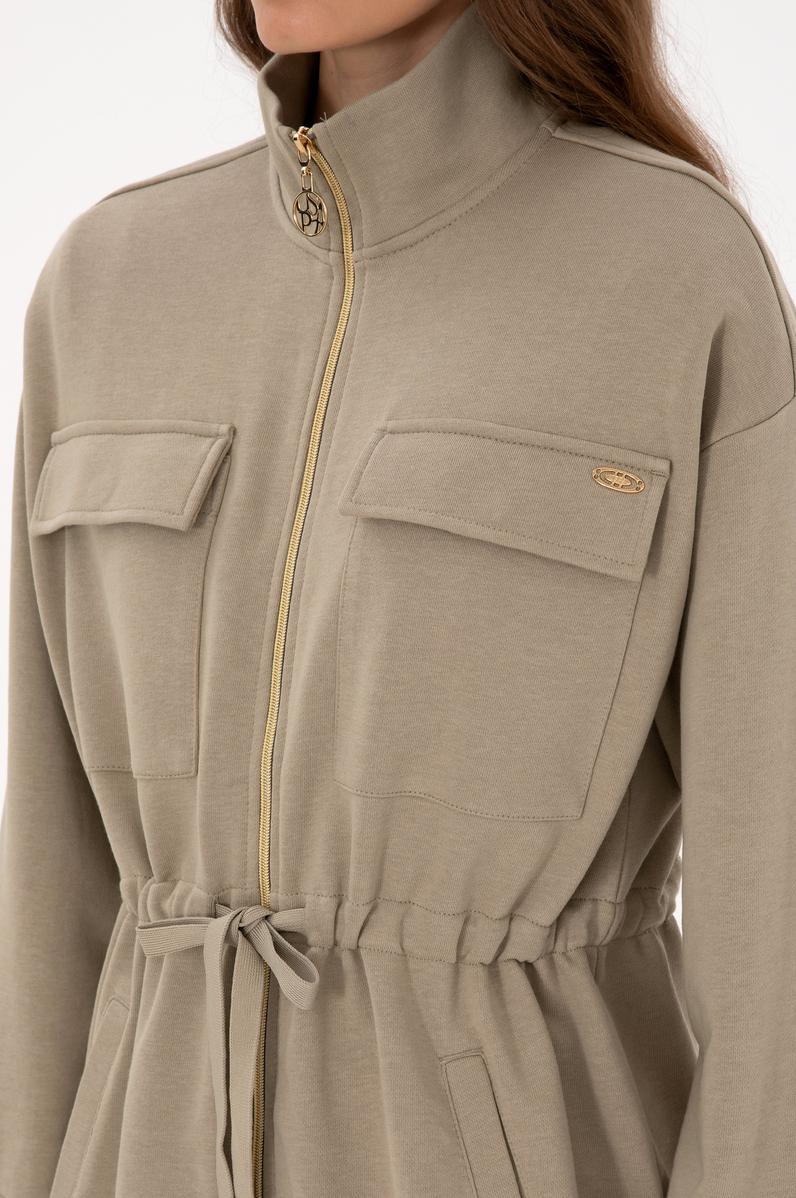 Kadın Açık Haki Örme Hırka