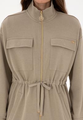 Kadın Açık Haki Örme Hırka - 50318035017