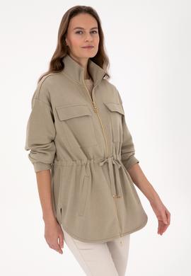 Kadın Açık Haki Örme Hırka - 50318035017