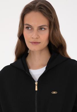 Kadın Siyah Örme Hırka - 50318098003