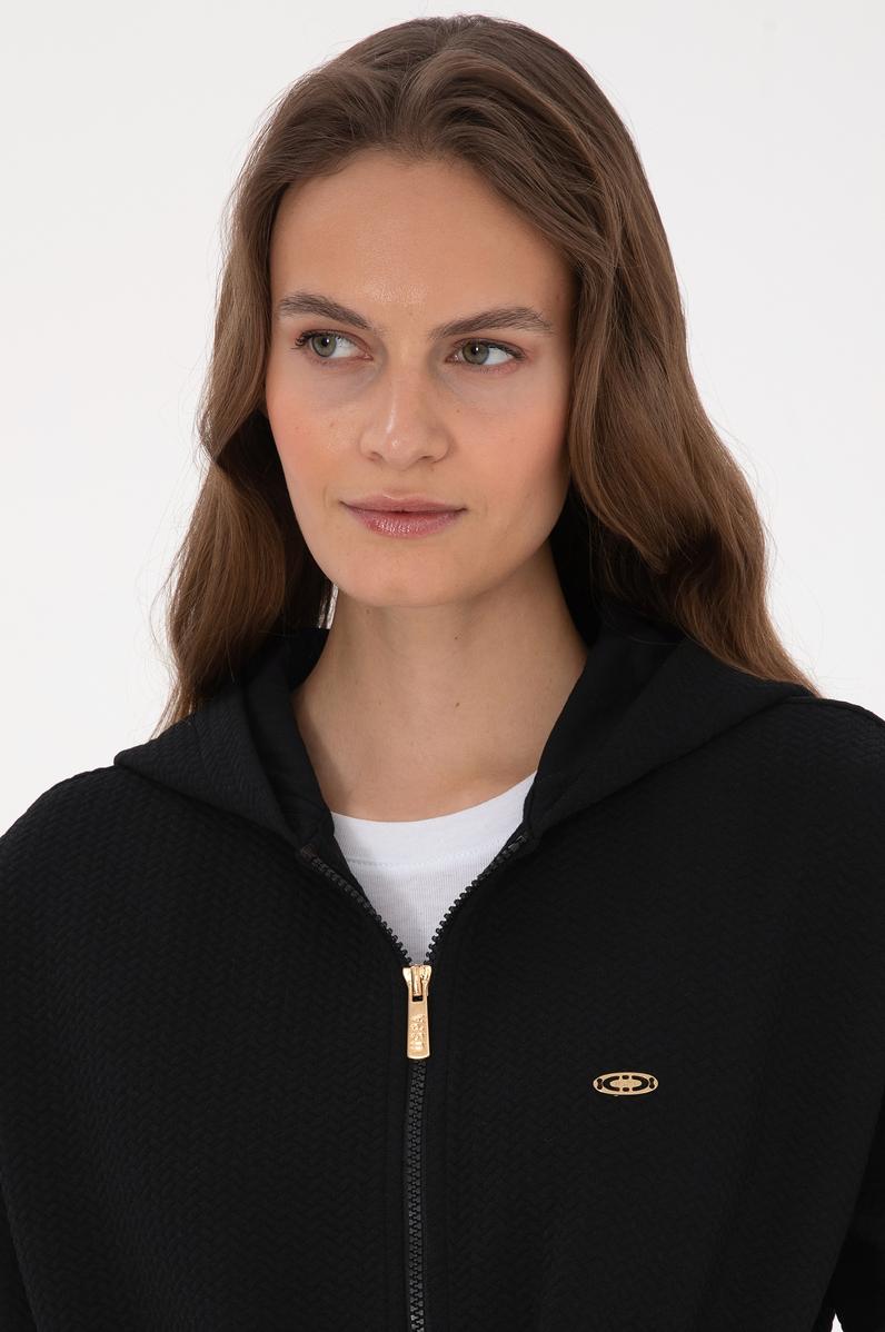 Kadın Siyah Örme Hırka